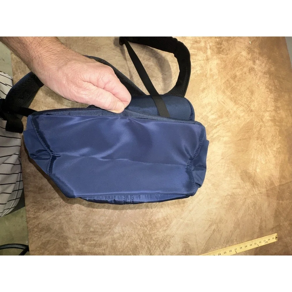 Business Laptop Bag Travel School Backpack Book Bag With Usb Navy Blue NWT